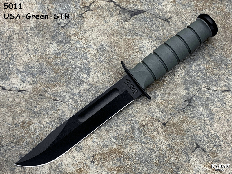 KA-BAR 卡巴 5011 USA-Green-STR 绿色柄 K鞘全刃战术格斗刀（现货）
